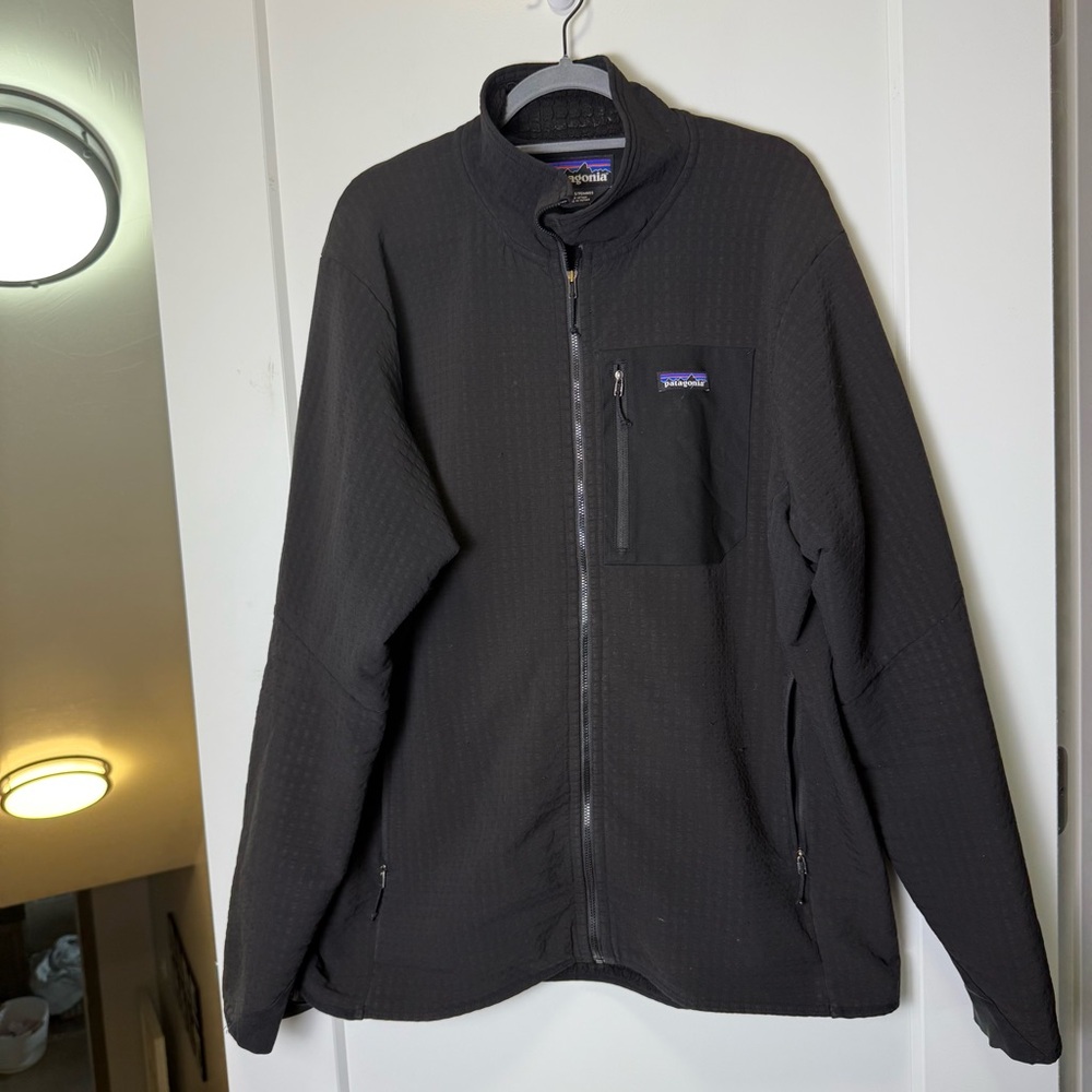Patagonia Men's R2 TechFace Jacket Breathable Slim Fit Midlayer Black Outdoor XL